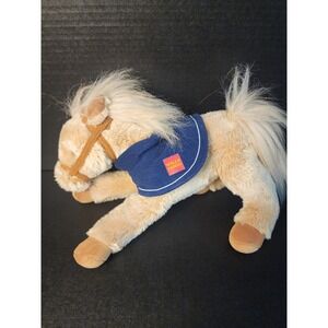 Wells Fargo Legendary Pony Nellie 2015 Plush Stuffed Animal Horse Tan Blue 13"